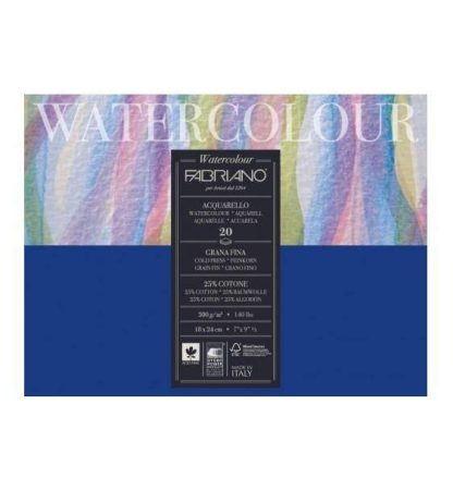 Fabriano Watercolour akvarell tömb 300 g/m², több méretben