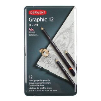 Derwent grafitceruza készlet 12 db-os "kemény" (B-9H)
