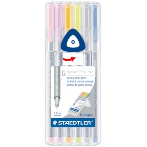 Staedtler Triplus tűfilc készlet 6 db-os, pasztell színek