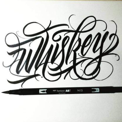 Tombow ABT Dual Brush Pen - Kéthegyű fekete filctoll - Image 2
