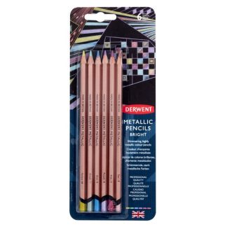 Derwent Metallic metálceruza készlet 6db-os - élénk színek