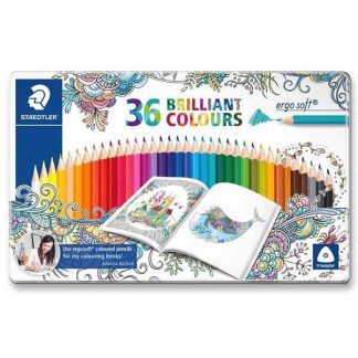 Staedtler Ergosoft színes ceruza készlet 36 db-os, fémdobozos