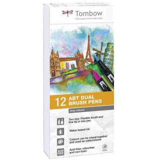 Tombow ABT kéthegyű filctoll szürke árnyalatok