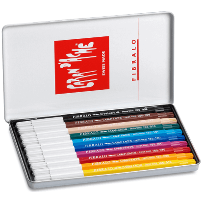 Caran d'Ache Fibralo akvarell filctoll 10 db-os fémdobozban - Image 2