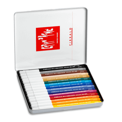 Caran d'Ache Fibralo akvarell filctoll 15 db-os fémdobozban - Image 2