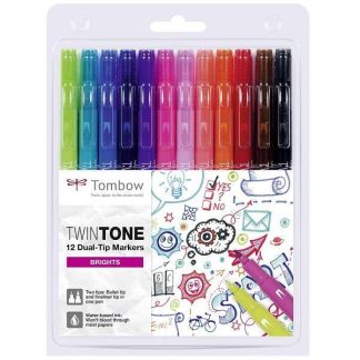 Tombow TwinTone kéthegyű marker - élénk színek