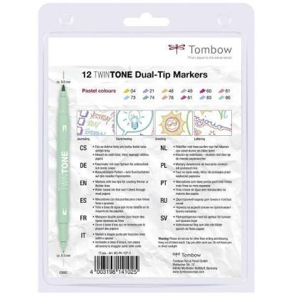 Tombow TwinTone marker pasztell színek hátlap
