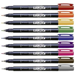 Tombow Fudenosuke színes ecsetfilc