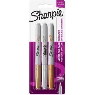 Sharpie Permanent Marker Fine alkoholos filc készlet 3 db-os metál színek