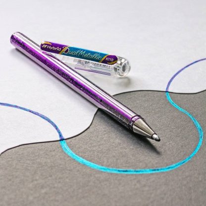 Pentel Hybrid Dual Metallic kétszínű, csillámos zselés toll - Image 3