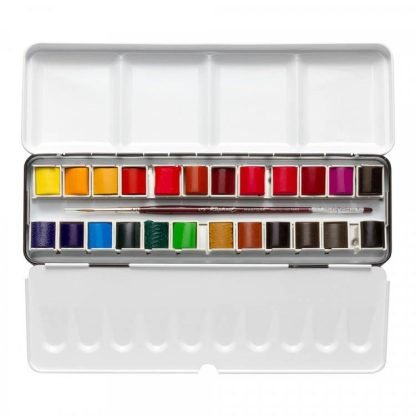 Sennelier l'Aquarelle akvarell festék - 24 db-os, 1/2 szilkés fém dobozban - Image 2