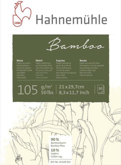 Hahnemühle Bamboo Skicctömb, 105 g/m², A4, 30 lap