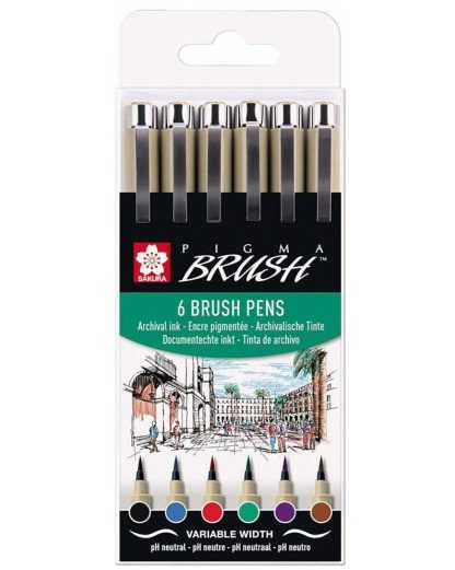 Sakura Pigma Brush ecsetfilc 6 db-os készlet