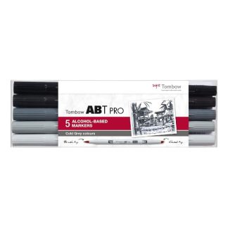 Tombow ABT PRO 5 db-os hideg szürke árnyalatok