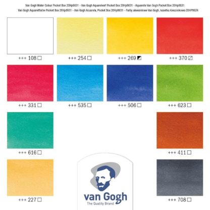 Talens Van Gogh akvarell festék 12 db-os készlet - Image 2