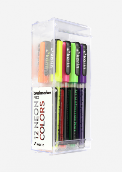 Karin Brushmarker PRO ecsetfilc 12 db-os készlet - Neon színek - Image 3