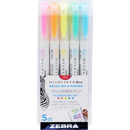 Zebra Mildliner ecsetfilc - fluoreszcent színek