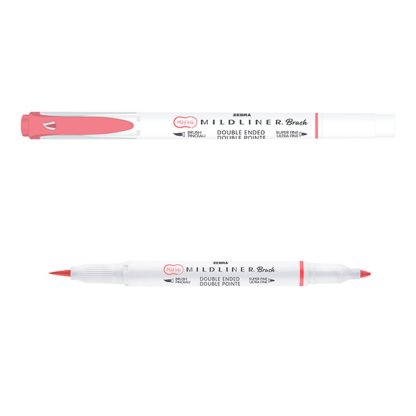 Zebra Mildliner ecsetvégű szövegkiemelő - Coral Pink
