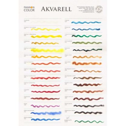 Pannoncolor akvarell félszilkék, színskála