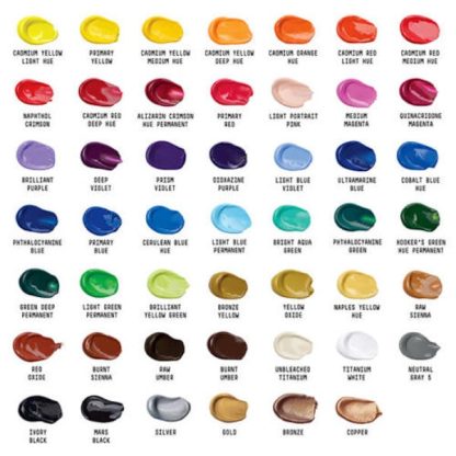 Liquitex akrilfesték készlet, 48 db-os, színskála
