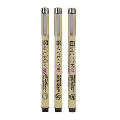 Sakura Pigma Micron toll, 3 db-os készlet, többféle méret - Image 4