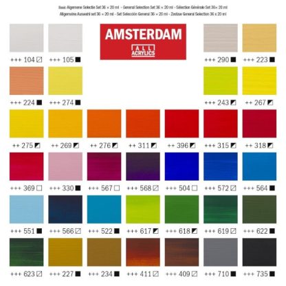 Talens Amsterdam akril festék készlet, 36 db-os - Image 2