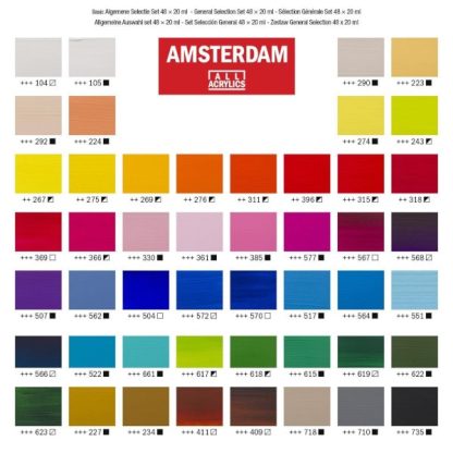 Talens Amsterdam akril festék készlet, 48 db-os - Image 3