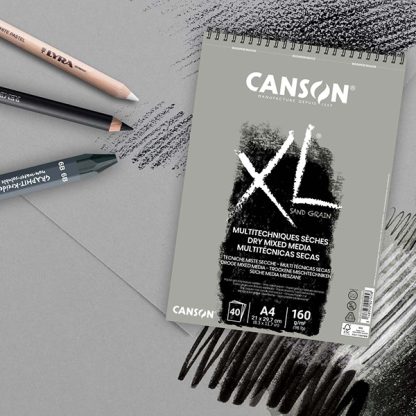 Canson XL Sand Grain papírtömb, szürke és natúr színekben - Image 2