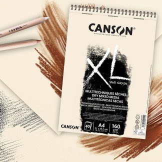 Canson XL Sand Grain papírtömb, szürke és natúr színekben