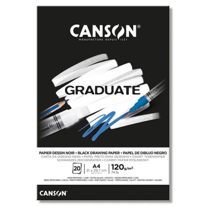 Canson Graduate fekete lapos rajztömb, több méretben - Image 2