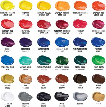 Liquitex Basics akrilfesték készlet, 36x22 ml - Image 2