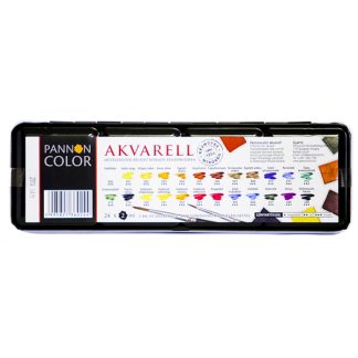 Pannoncolor akvarellfesték készlet, 24 db-os, félszilkés