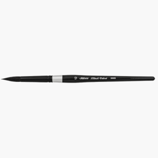 Silver Brush, Black Velvet - kerek
