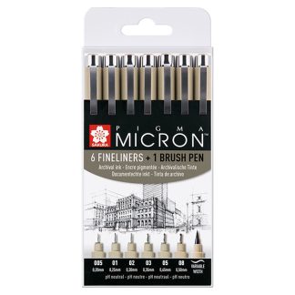 Sakura Pigma Micron, 6+1 darabos készlet