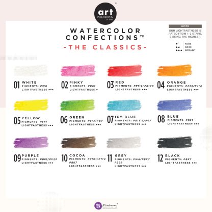 Art Philosophy Watercolor Confections - The Classics színek