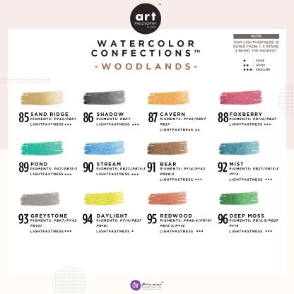 Art Philosophy Watercolor Confections - Woodlands színek