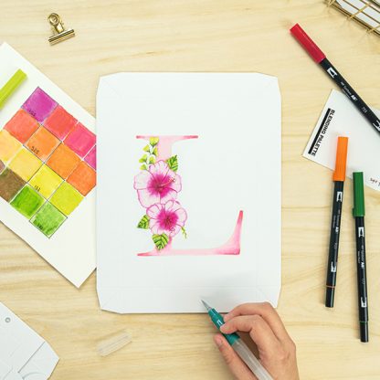 Tombow akvarell vászon készlet - Floral letters
