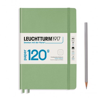 Leuchtturm1917 Medium Notebook, pontozott, 120 g-os - Sage