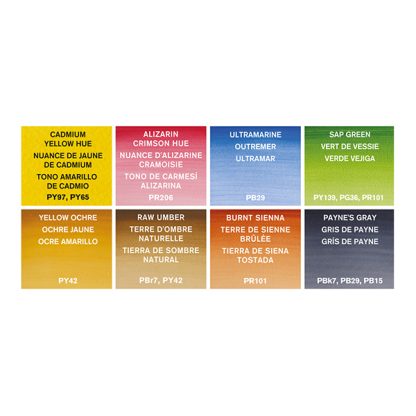 Winsor & Newton akvarellfesték készlet, 8 db - tájkép
