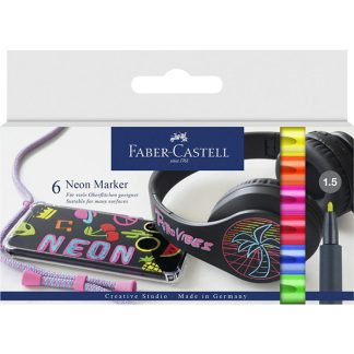 Faber-Castell Creative Studio Neon filc - 6 darabos készlet