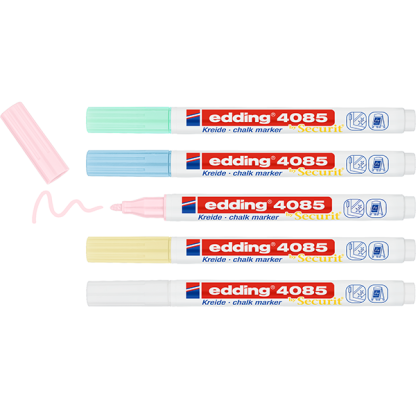 Edding krétamaerker, 5 darabos készlet - pasztell színek