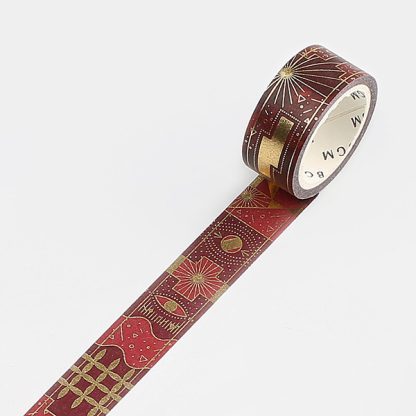 BGM washi tape 15mm x 5m - Arabian Night, red