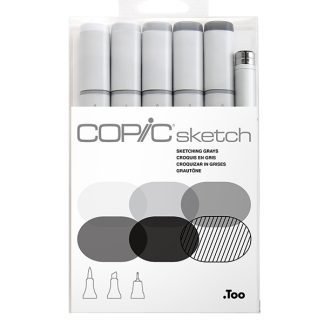 Copic Sketch alkoholos marker, 5+1 darabos készlet - neutral gray
