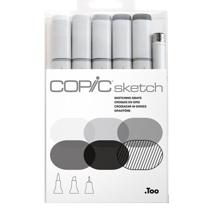 Copic Sketch alkoholos marker, 5+1 darabos készlet - neutral gray