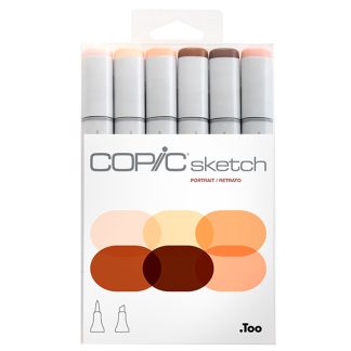 Copic Sketch alkoholos marker készlet - 6 db, portré színek