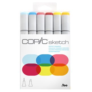 Copic SKetch alkoholos marker készlet, 6 db - Alapszínek