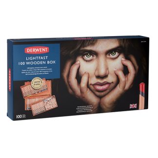 Derwent Lightfast színes ceruza, 100 darabos készlet - fa dobozban