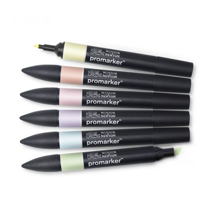 Winsor & Newton Promarker alkoholos marker, 6 db - Pastel Tones