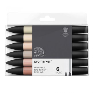 Winsor & Newton Promarker alkoholos marker, 6 db - Skin Tones I.