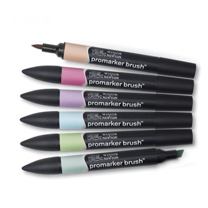 Winsor & Newton Promaker alkoholos ecsetfilc, 6 db - Pastel Tones